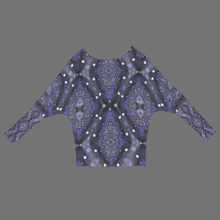 Batwing Long Sleeve Top Purple Glass