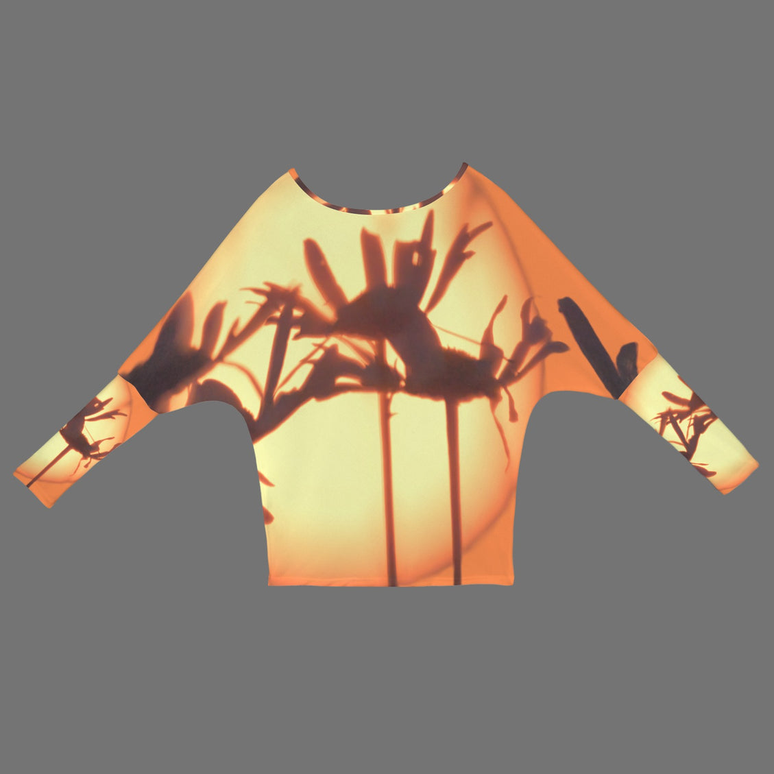 Batwing Long Sleeve Top Asters at Sunset