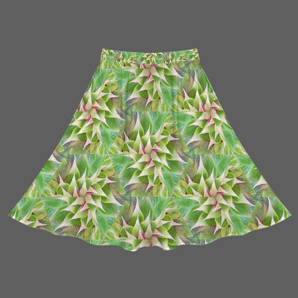 A Line Elastic Waist Skirt with Pockets Thistle