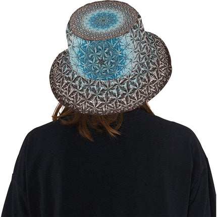 Bucket Hat Unisex Blue Glass Mandela