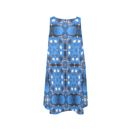 Tank Dress Frosty Trees Blue Tartan Plaid