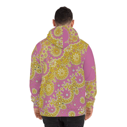 Fashion Hoodie (AOP) Sunflower Geometric Pink