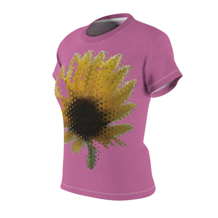 Women's Cut & Sew Tee (AOP) Sunflower Pink