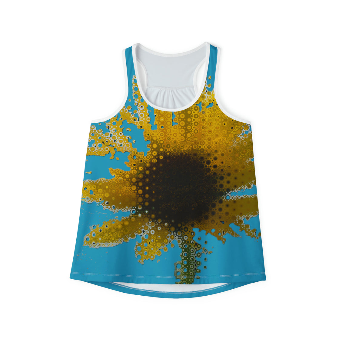 Women's Tank Top (AOP) Sunflower Turquoise