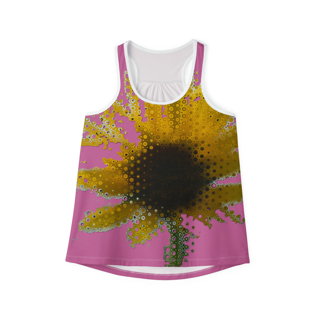 Women's Tank Top (AOP) Sunflower Pink