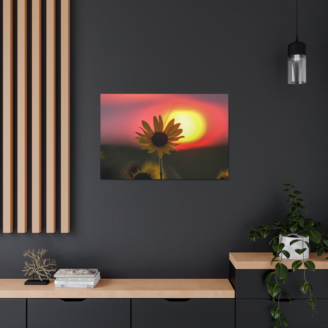 Canvas Gallery Wraps Sunflower Sunset Western South Dakota