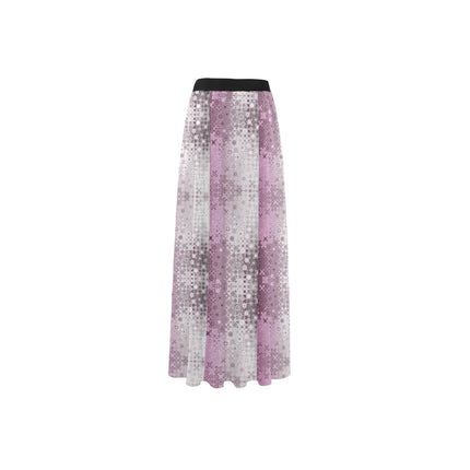 Beach Cover Up Split Skirt Pink Glass Ombre