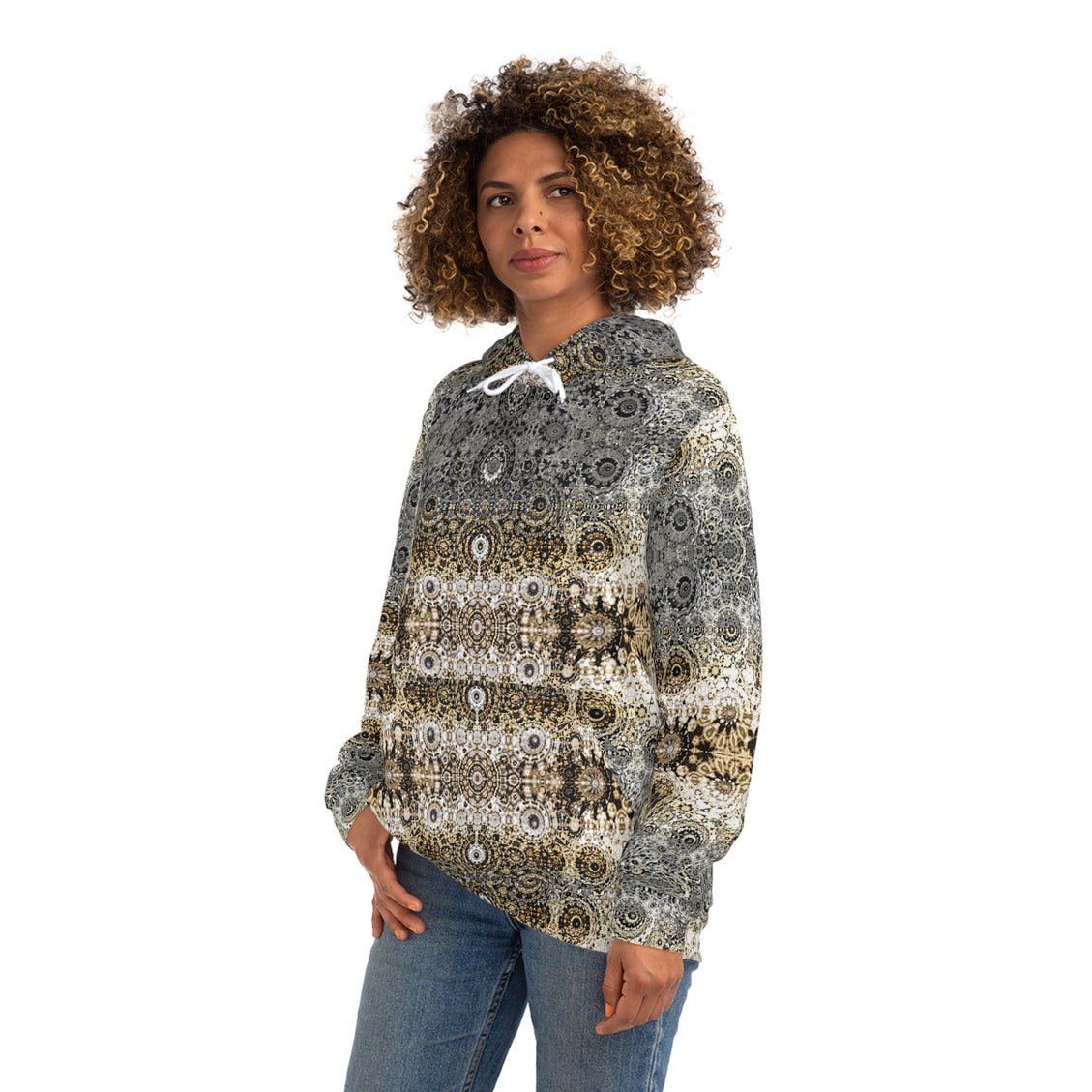 Fashion Hoodie (AOP) Shimmering Feathers