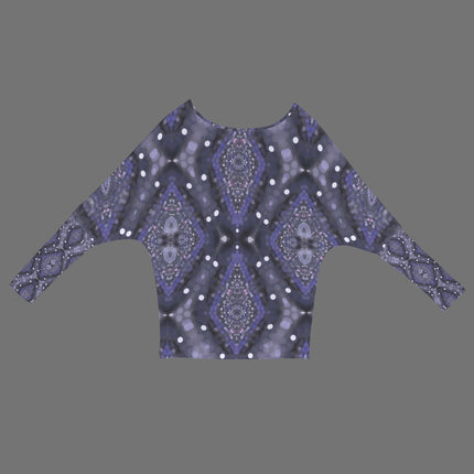 Batwing Long Sleeve Top Purple Glass