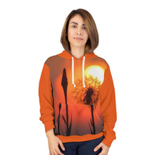 Load image into Gallery viewer, Unisex Pullover Hoodie (AOP) Milkweed Sunset Orange
