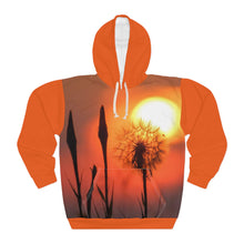 Load image into Gallery viewer, Unisex Pullover Hoodie (AOP) Milkweed Sunset Orange

