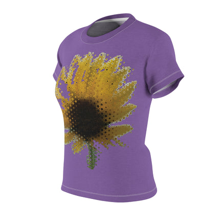 Women's Cut & Sew Tee (AOP) Sunflower Light Purple