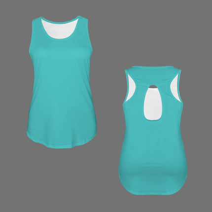 Racer Back Tank Turquoise