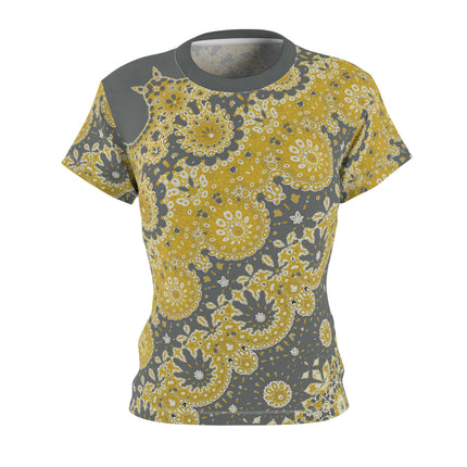 Women's Tee Sunflower Geometric Gray