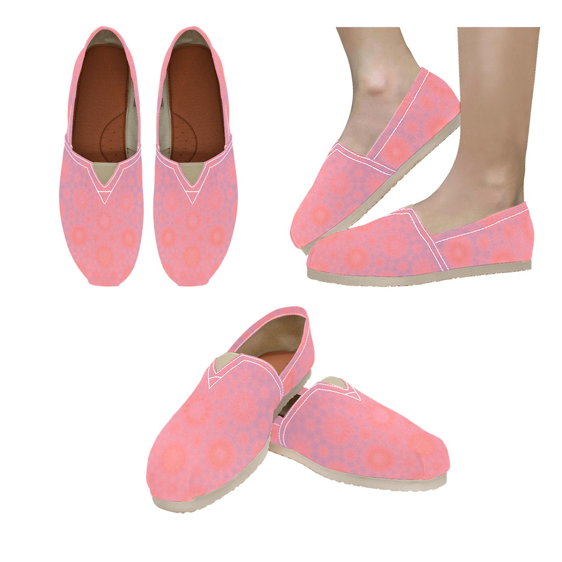 Espadrilles Canvas Sunset on the Rocks Pink