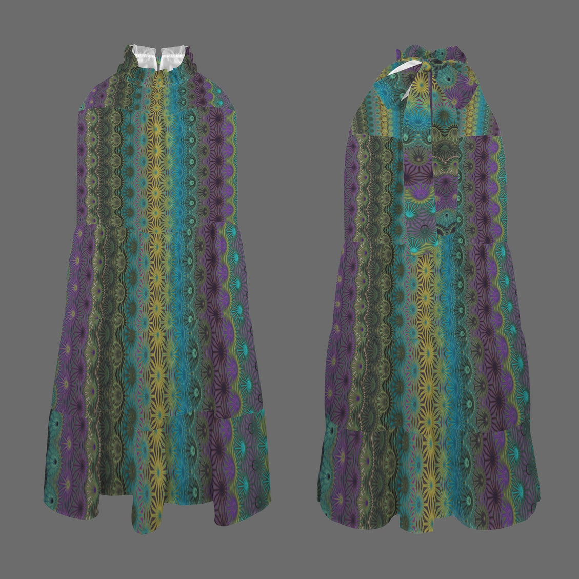 Halter Dress Peacock