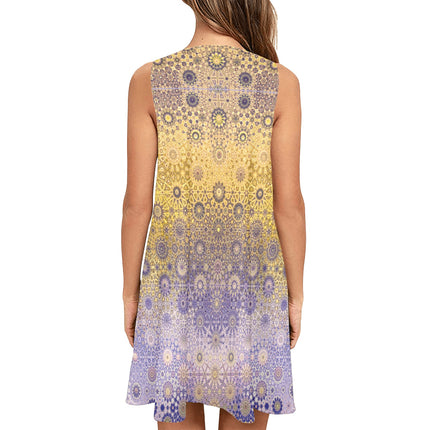 Tank Dress Lavendar and Gold Ombre