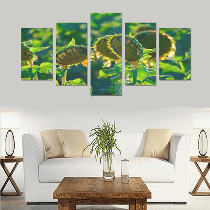 Sunflowers 5 Piece Wall Art Canvas