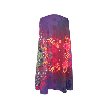 Tank Dress Purple Red Abstract