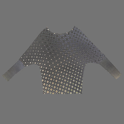 Batwing Long Sleeve Sweater Shattered Windshield Ombre