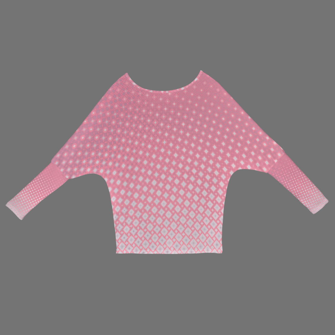 Batwing Long Sleeve Sweater Pink Sunrise Ombre