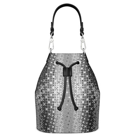 Bucket Bag Glass Black and White