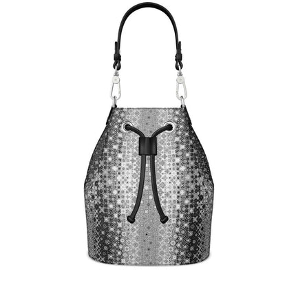 Bucket Bag Glass Black and White