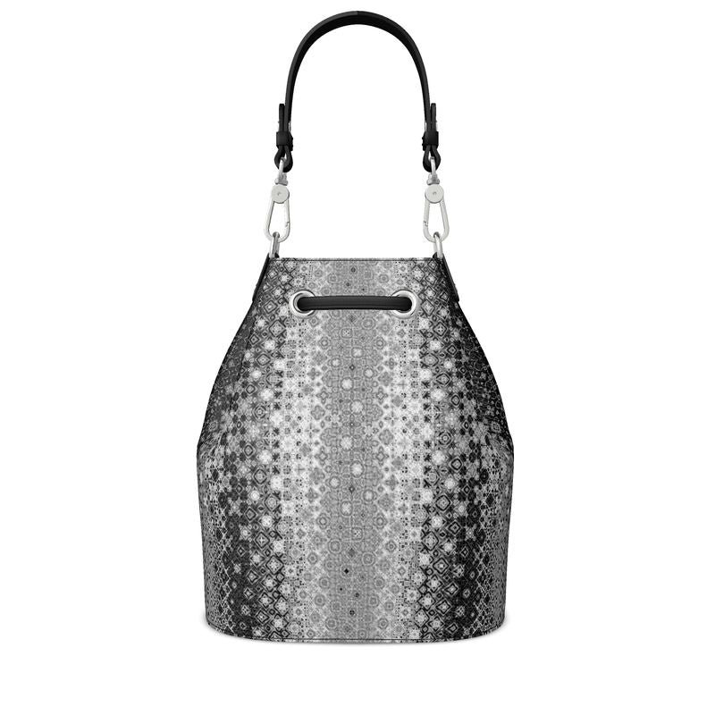 Bucket Bag Glass Black and White