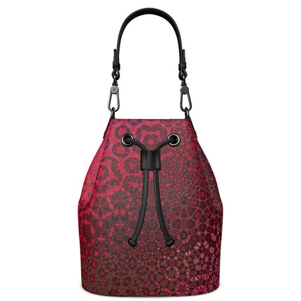 Bucket Bag Red Leaves Abstract