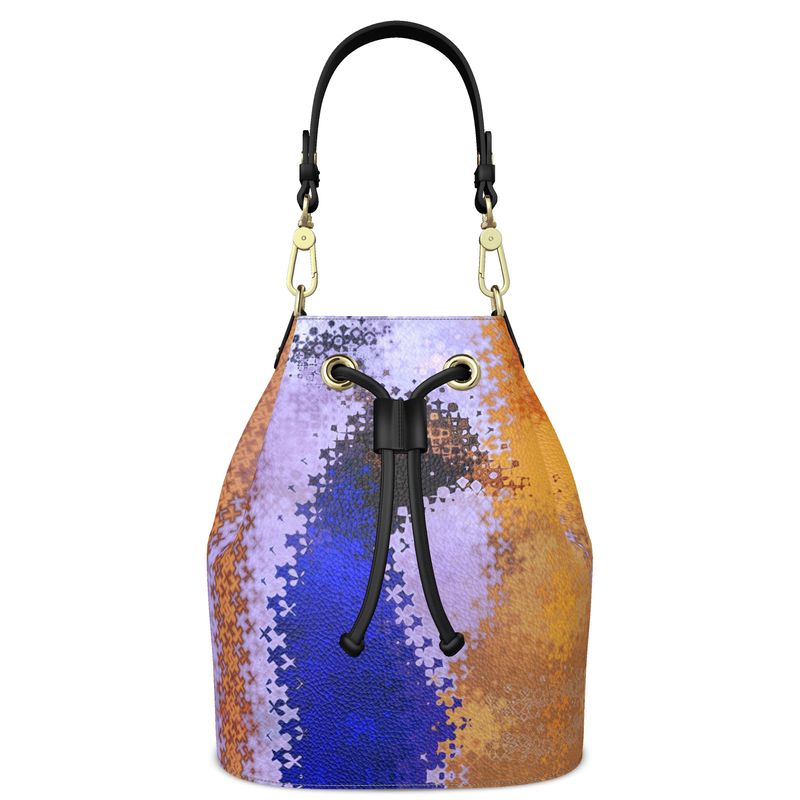 Leather Bucket Bag Peacock