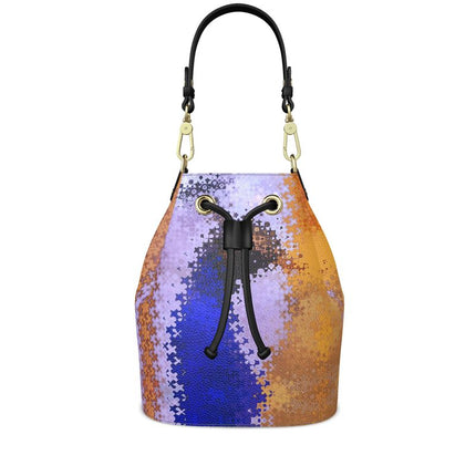 Leather Bucket Bag Peacock