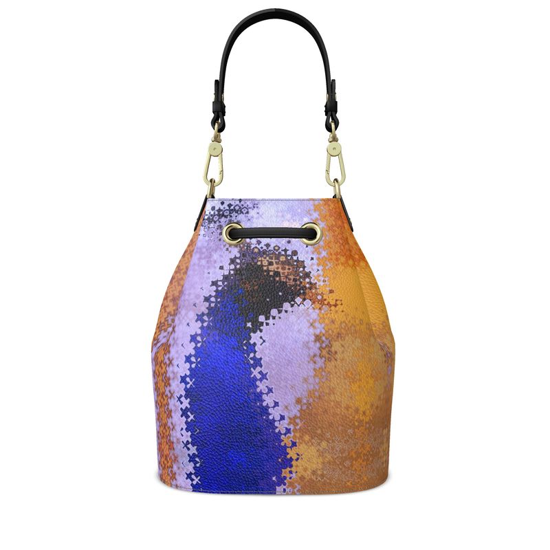 Leather Bucket Bag Peacock