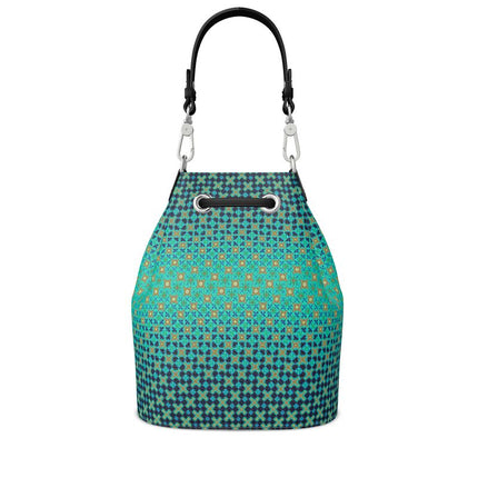 Bucket Bag Peacock Feather Green Ombre