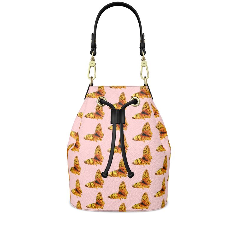 Bucket Bag Butterflies Pink