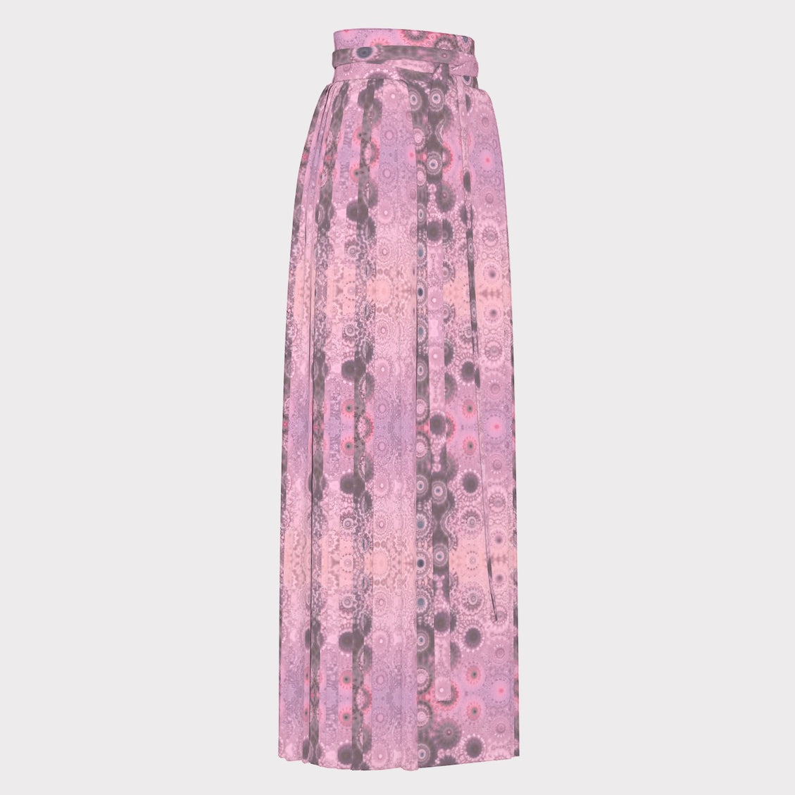 Traditional Chinese Pleated Skirt Pink Sunset