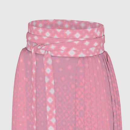 Traditional Chinese Pleated Skirt Pink Sunrise Ombre