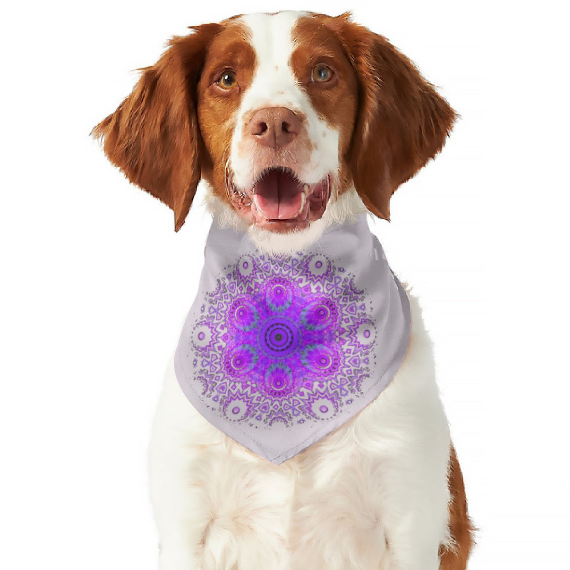 Pet Bandana Bergamot Medallion Gray