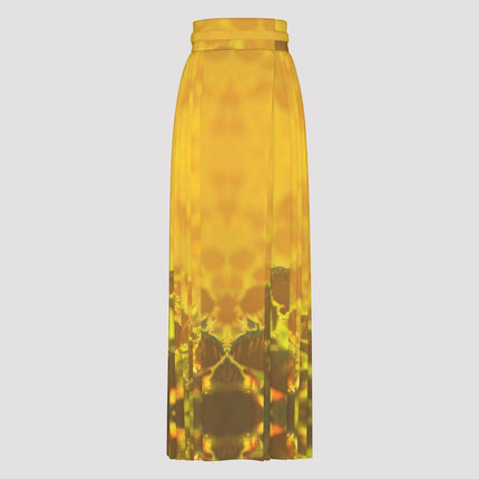 Traditional Chinese Pleated Skirt Sunflowers