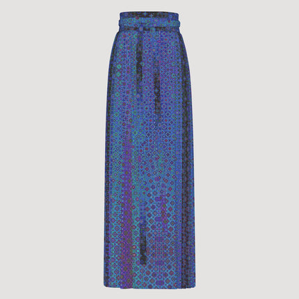 Traditional Chinese Pleated Skirt Blue Lights Ombre