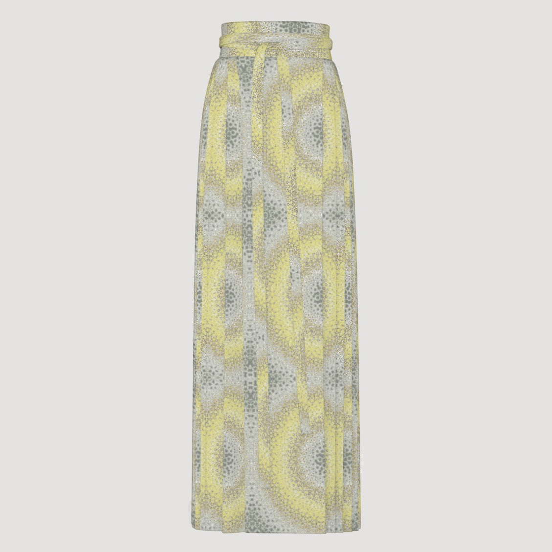 Traditional Chinese Pleated Skirt Yellow and Gray