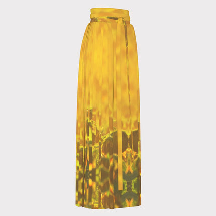 Traditional Chinese Pleated Skirt Sunflowers