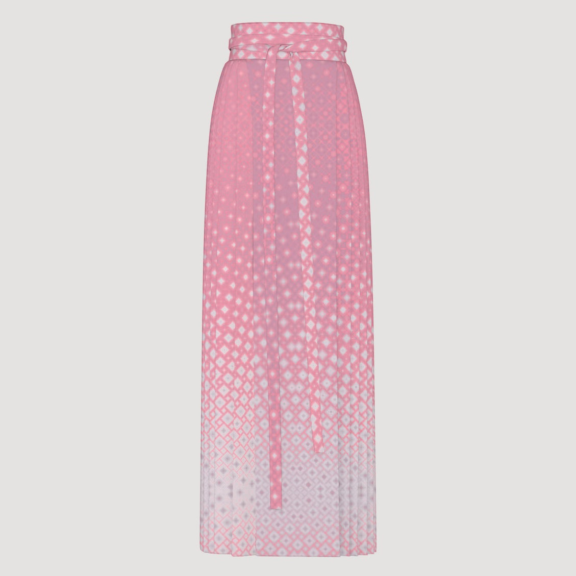 Traditional Chinese Pleated Skirt Pink Sunrise Ombre