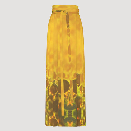 Traditional Chinese Pleated Skirt Sunflowers