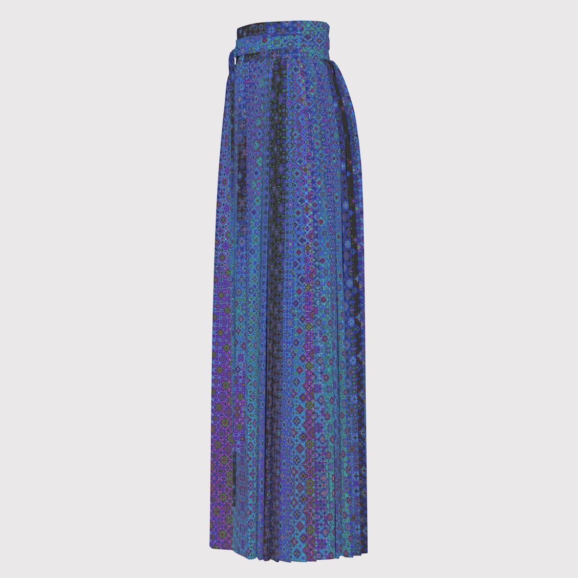 Traditional Chinese Pleated Skirt Blue Lights Ombre