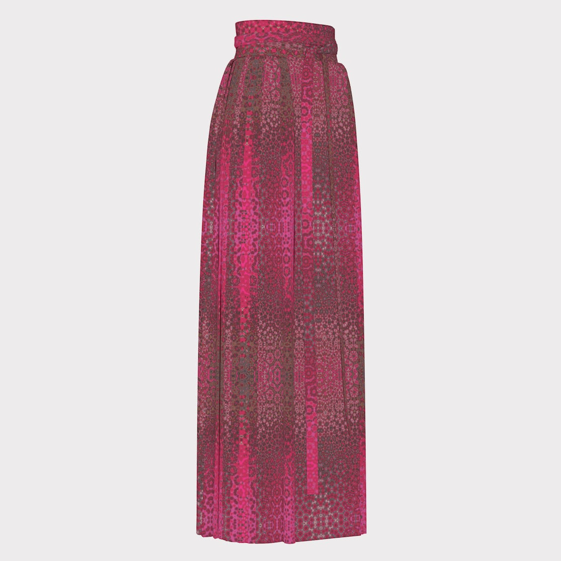 Traditional Chinese Pleated Skirt Red Leaves Abstract