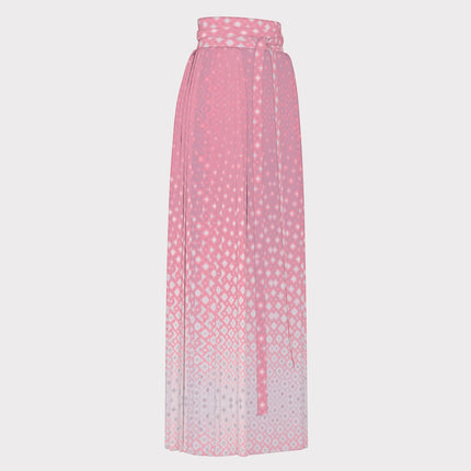 Traditional Chinese Pleated Skirt Pink Sunrise Ombre