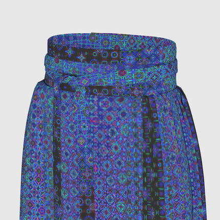 Traditional Chinese Pleated Skirt Blue Lights Ombre