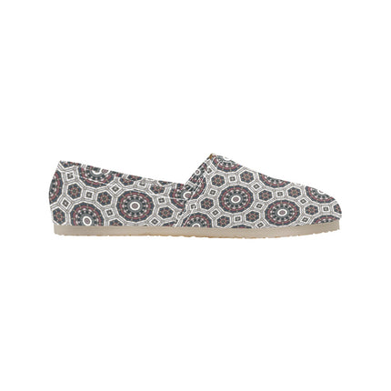 Espadrilles Canvas Carnival Tile Gray and Burgundy