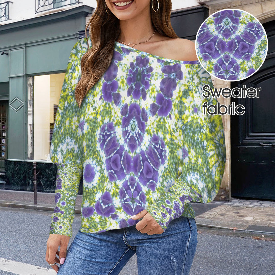 Batwing Long Sleeve Top Foxglove