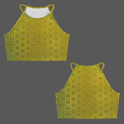 Cropped Tank Green Gold Ombre